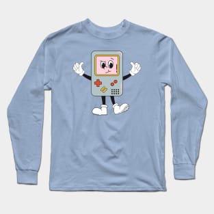 Retro Gameboy Smirk Face Long Sleeve T-Shirt